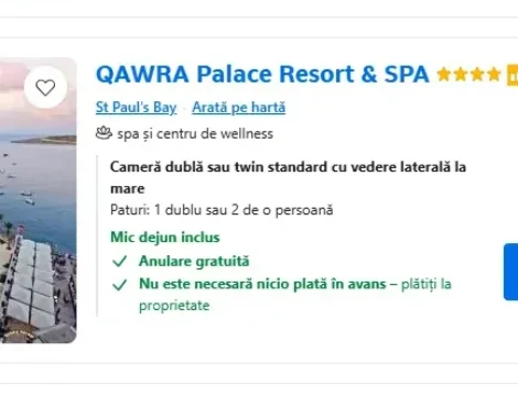 🇲🇹 Vacanță în Malta last minute zbor direct + 7 nopți cazare cu mic dejun, de la 301 € / persoană ✈️